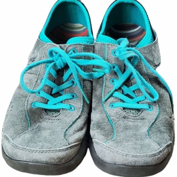 Gray & Turqoise Dansko Suede Shoes - Picture 6 of 6